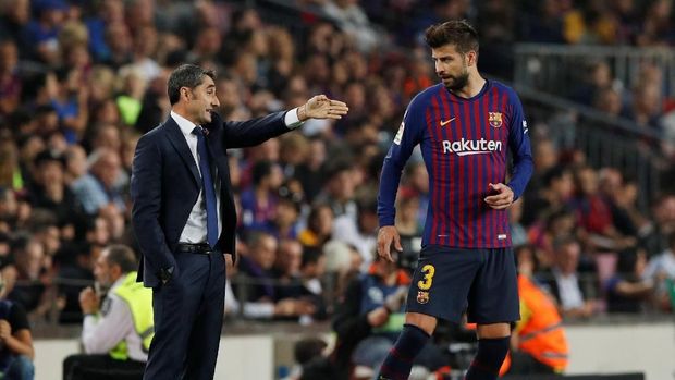 Ernesto Valverde berhasil membawa Barcelona juara La Liga musim lalu.