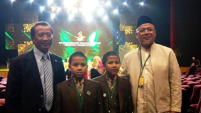 Dua hafiz cilik Indonesia di MTQ Internasional Moskow