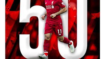 Salah jadi yang tercepat meraih 50 gol buat Liverpool. Foto: istimewa