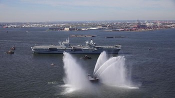 MS Queen Elizabeth juga dilindungi oleh sistem pertahanan rudal supersonik canggih yang dinamakan Sea Ceptor, untuk menangkis target udara berbahaya. Foto: Getty Images