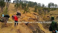 Di Jalur Sembalun, Kantor TNGR Sembalun rusak sedang hingga berat. Terdapat 14 titik longsor dan 11 titik tanah retak (Dok. Balai Taman Nasional Gunung Rinjani)