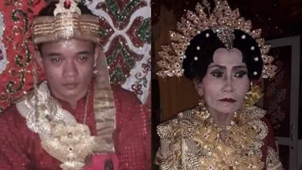 Momen Pernikahan Pria Lajang 25 Tahun dan Wanita 65 Tahun di Sulsel