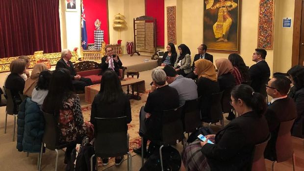 Suasana acara di KBRI Wellington.