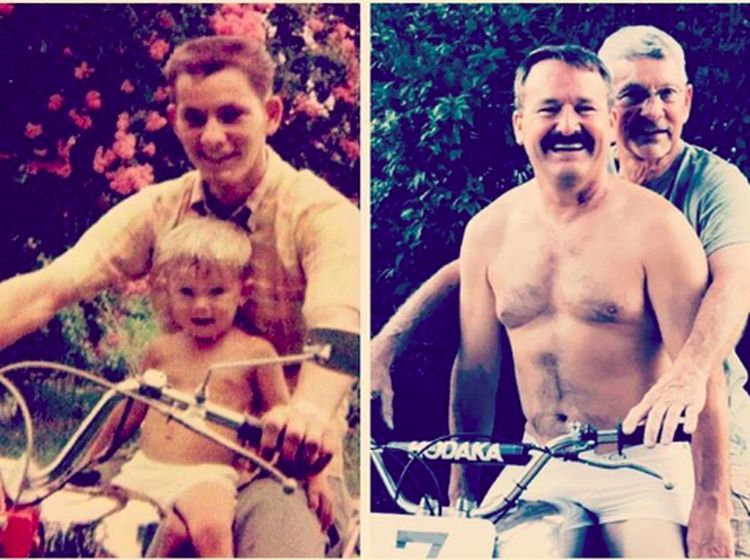 Foto Lucu Kala Mengulang Momen Masa Kecil