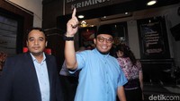 Dahnil tiba di Mapolda Metro Jaya, Jumat (26/10/2018) pukul 14.02 WIB