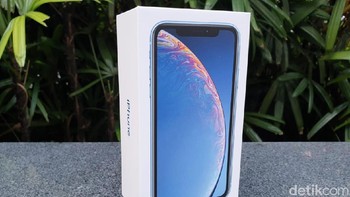 Ini iPhone XR varian biru, selain itu ada pilihan warna hitam, putih, kuning, merah dan coral. (Foto: detikINET/Adi Fida Rahman)