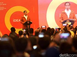Momen Jokowi Buka Pameran IdeaFest 2018