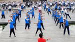 Gaya Kece Sri Mulyani Dance Korea di Hari Oeang ke-72