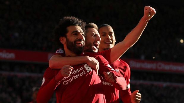 Mohamed Salah mencetak 33 gol dalam 35 laga yang ia mainkan di Anfield.