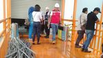 Foto: Plafon LRT Ambrol-Venue Jakabaring Rusak Diterjang Angin