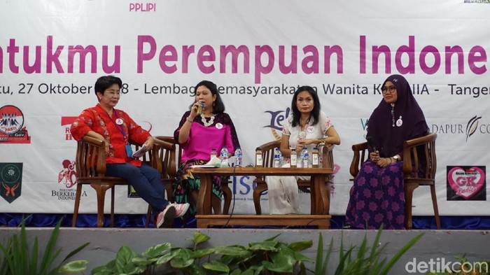 Edukasi kanker payudara di Lapas Perempuan IIA Tangerang. Foto: Annissa/detikHealth Edukasi kanker payudara di Lapas Perempuan IIA Tangerang. Foto: Annissa/detikHealth