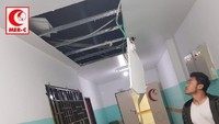 Rumah Sakit Indonesia di Gaza mengalami kerusakan akibat serangan udara Israel. Kerusakan terjadi di beberapa bagian karena guncangan hantaman rudal Israel. (Foto: Dok. MER-C)