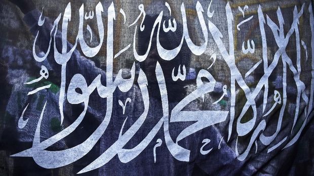 Black Flag in Recyk House, illegal Coat of Saudi Arabia