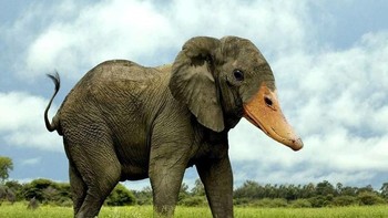 Elephuck, alias gajah dan bebek. Foto: Instagram/gyyporama