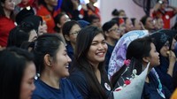 Happy banget! Semua tahanan perempuan merayakan bulan kanker payudara dengan antusias. (Foto: Annissa Widya Davita / detikHealth)