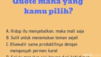 Poin untuk pilihan A=3; B=4; C=2; D=1. (Foto: detikHealth)
