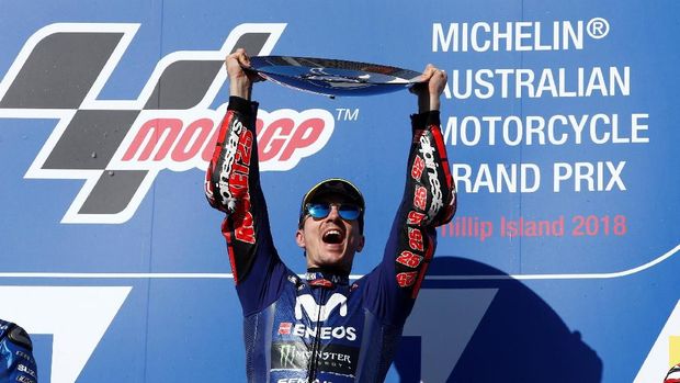 Maverick Vinales memenangkan balapan MotoGP Australia.