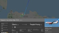 Rute serupa juga dijalani pada 24 Oktober 2018. Pesawat rute Jakarta-Pangkalpinang berangkat dari Bandara Soekarno-Hatta dengan mengarah ke barat daya dulu, lalu berbelok ke timur laut hingga bagian utara Jakarta dan mengarah ke Pangkalpinang. 