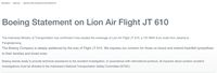 Pernyataan Resmi dari Boeing