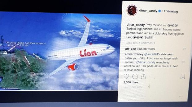 Lion Air Jatuh, Selebriti Indonesia Berduka