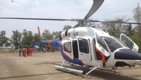 Polri mengerahkan tiga unit helikopter dalam pencarian. (Foto: Dok. Polri)