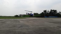 Helikopter ini dikerahkan untuk memantau dari udara (Foto: Dok. Polri)