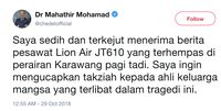 Lion Air JT610 Jatuh, Putin & Mahathir Kirimkan Belasungkawa