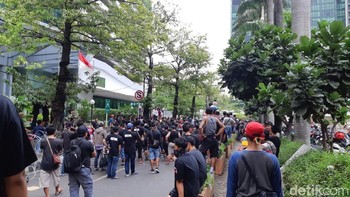 Demo yang dikoordinir oleh Gabungan Aksi Roda Dua (Garda) ini masih menuntut hal yang sama dengan ujuk rasa sebelumnya. (Foto: detikINET/Virgina Maulita Putri)