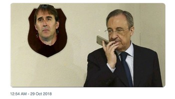 Perez pun mengontak Antonio Conte setelah Lopetegui dapat kecelakaan. (Foto: Internet/Twitter)