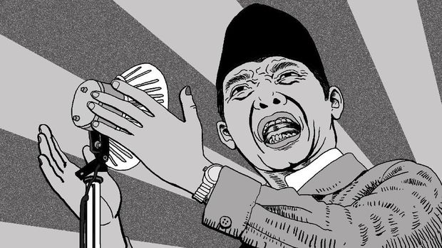 Ilustrasi Pidato Presiden Sukarno