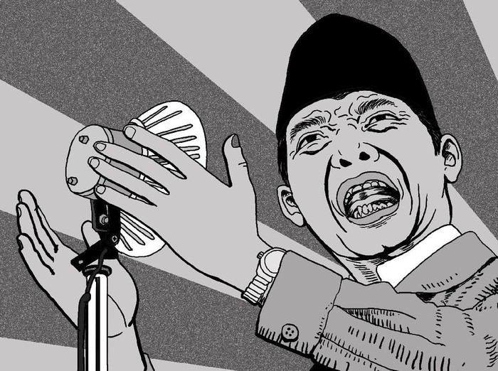 Ilustrasi Pidato Presiden Sukarno