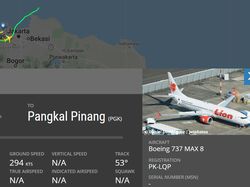 Detik-detik JT 610 Terbang dan Menghilang di Flightradar24