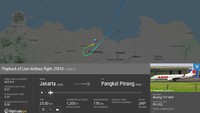 Setiap hari, Lion Air melayani penerbangan JT 610 dengan rute Jakarta-Pangkalpinang. Foto di atas adalah rute JT 610 pada 28 Oktober 2018. Dari Bandara Soekarno-Hatta, pesawat mengarah ke barat daya baru berbelok ke agak timur laut, baru terbang ke utara hingga mendarat di Pangkalpinang (Baca: Kenapa Lion Air JT 610 ke Arah Karawang? Ini Penjelasan AirNav)