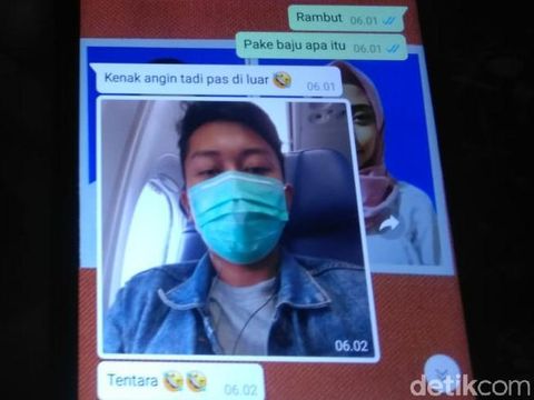 Isi whatsapp Deryl ke istrinya sebelum pesawat take off/