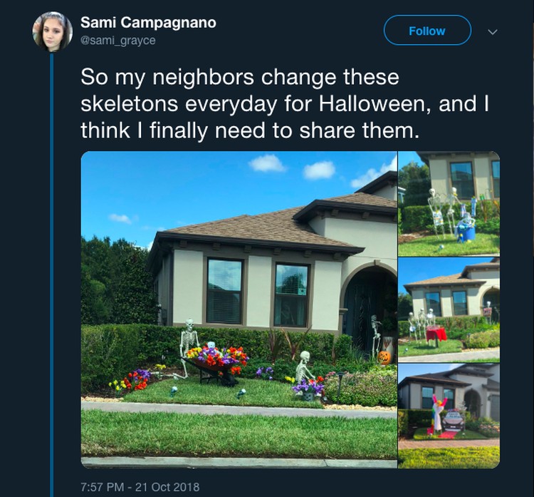 Unik Dekorasi  Halloween  Rumah Ini Berubah Setiap Hari 