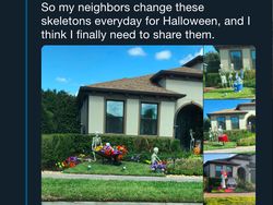 Unik! Dekorasi Halloween Rumah Ini Berubah Setiap Hari