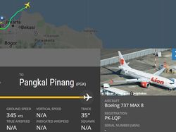Detik-detik JT 610 Terbang dan Menghilang di Flightradar24