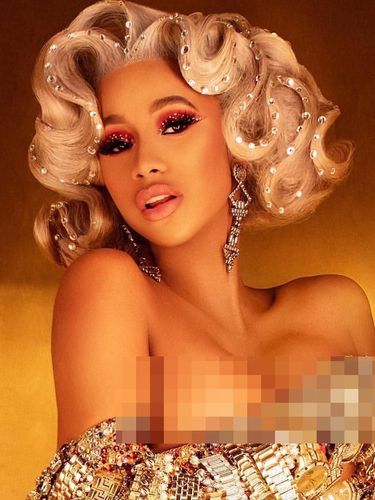 Cardi B Tampil Bling-bling dengan Rambut Berhiaskan Berlian 