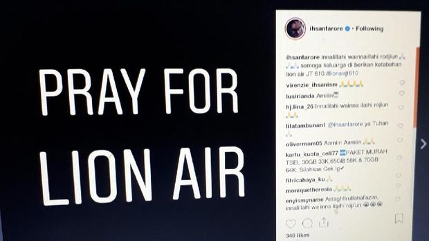 Lion Air Jatuh, Selebriti Indonesia Berduka
