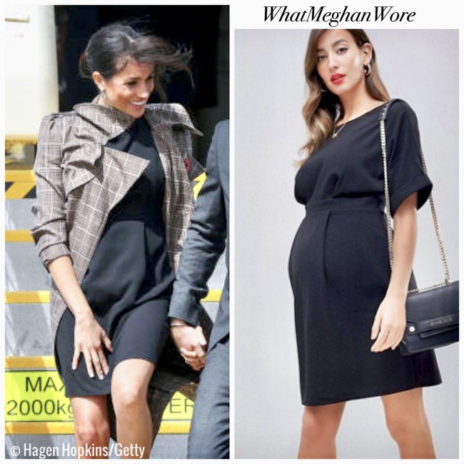 Selain baju hamil H&M, Meghan pernah pula tampil dengan dress maternity lainnya yakni dari brand Inggris, ASOS. Gaun ASOS itu dijual US$ 60 atau Rp 900 ribuan. Foto: dok. Twitter