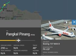 Detik-detik JT 610 Terbang dan Menghilang di Flightradar24