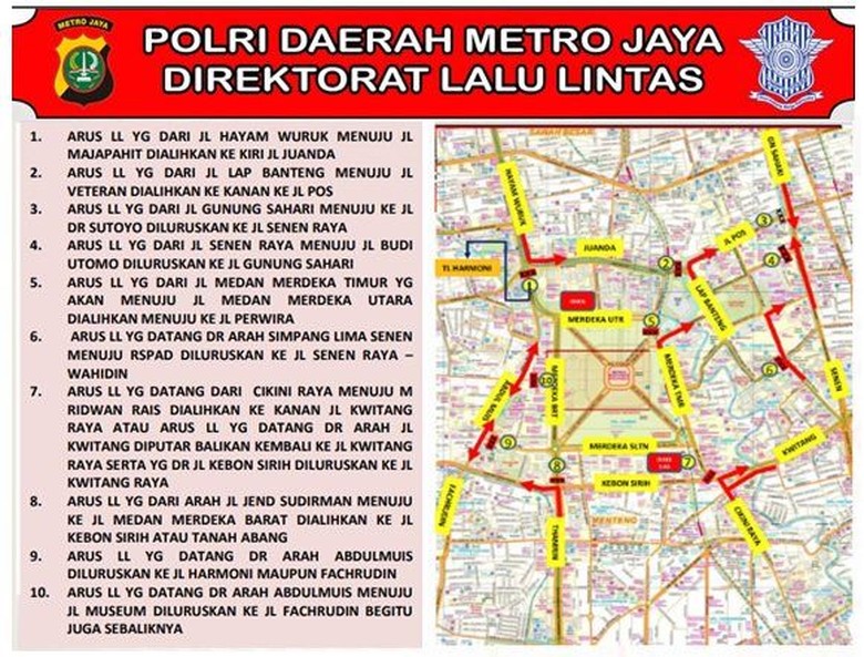 Ada Demo di Depan Istana, Polisi Siapkan Rekayasa Lalu Lintas Ada Demo di Depan Istana, Polisi Siapkan Rekayasa Lalu Lintas