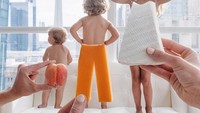 Berbeda dari yang biasanya, konsep kali ini adalah memakaikan baju makanan pada anak-anak Happy Grey Lucky. Foto: Instagram happygreylucky