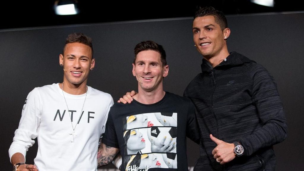 Neymar Terus Belajar dari Messi dan Ronaldo