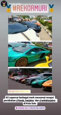Rekor Muri Resepsi Pernikahan yang Dihadiri Supercar Terbanyak. 