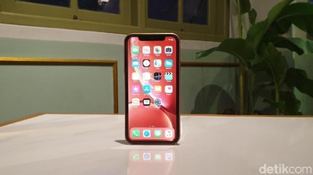 iPhone XR hadir dengan layar LCD dengan bentangan layar 6,1 inch. Foto: Adi Fida Rahman/detikINET