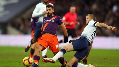 City Menangi Duel Ketat Lawan Tottenham di Wembley yang Gundul