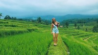 Bukan hanya pantai, Kate juga sudah melihat indahnya teras sawah Bali yang termahsyur (syselpunk/Instagram)