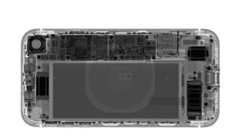 Sebelum dibongkar, mari kita melihat ke dalam iPhone XR melalui tampilan x-ray. Foto: ifixit