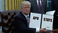 Bahkan mereka membuat meme dengan wajah Donald Trump yang mengambil kebijakan agar Apu tetap di serial tersebut. Dok. Ist